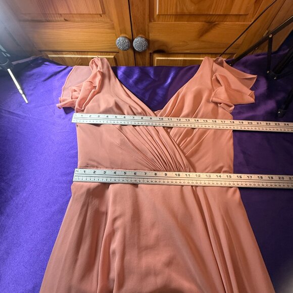 ๐Celebrate DB Studio Flutter Sleeve Formal - Bridesmaid - Prom Maxi Dress - Picture 11 of 15